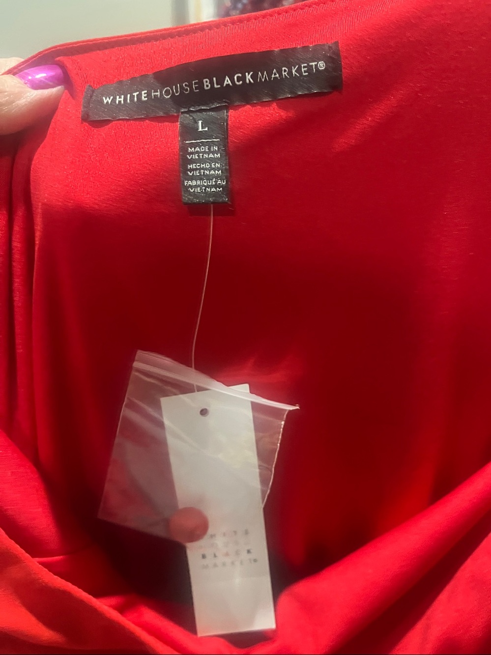 White House Black Market Red Satin-Look Spaghetti Strap Crop Top NWT